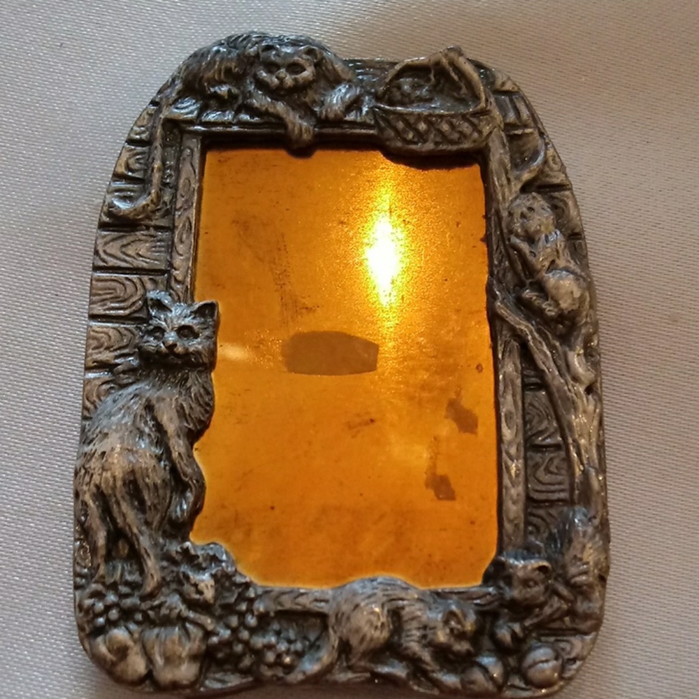 5 KITTENS PEWTER MINI FRAME